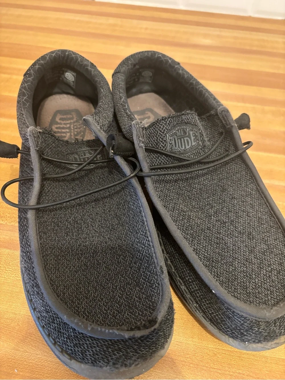 Hey Dude Men's Charcoal Black Slip-On Loafers